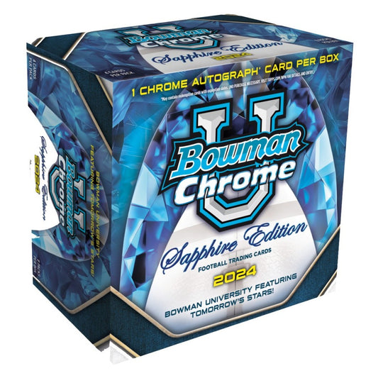 2024 Bowman University Chrome Football Sapphire Edition Box