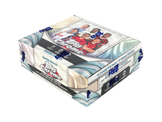 2024-25 Topps UEFA Club Competitions Chrome Soccer Hobby Jumbo Box