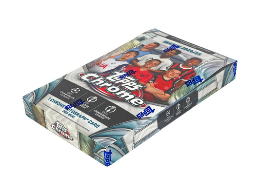 2024-25 Topps UEFA Club Competitions Chrome Soccer Hobby Box